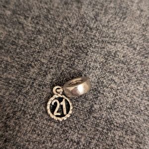 Pandora retired #21 twenty-one birthday celebration charm